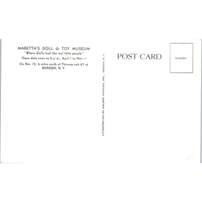 Scottish Peddler Dolls Maretta's Doll & Toy Museum Bergen Original Postcard PB8