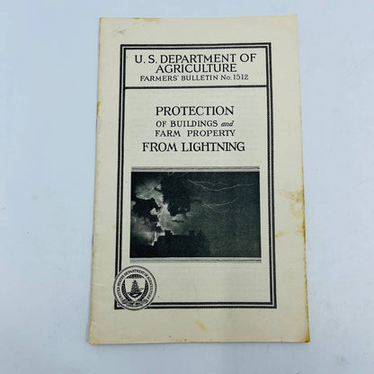 1930 Protection Of Buildings & Farm Property From Lightning Farmers  #1512 SA7