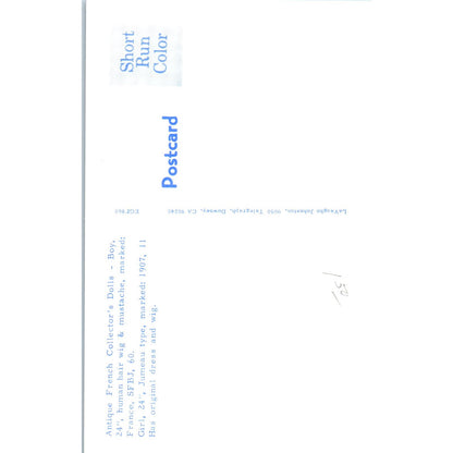 Antique French Collector's Dolls Jumeau Original Postcard PB6