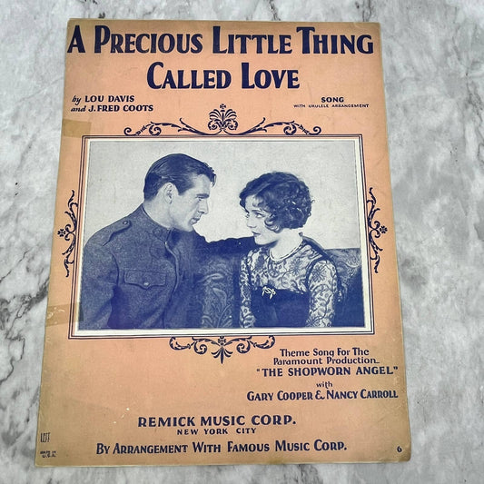 A Precious Little Thing Called Love Shopworn Angel 1928 Sheet Music TK2-SM4