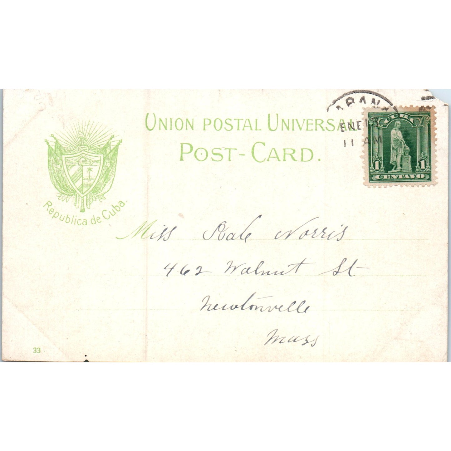 Central Park c1906 Havana Cuba Original Postcard P3-1