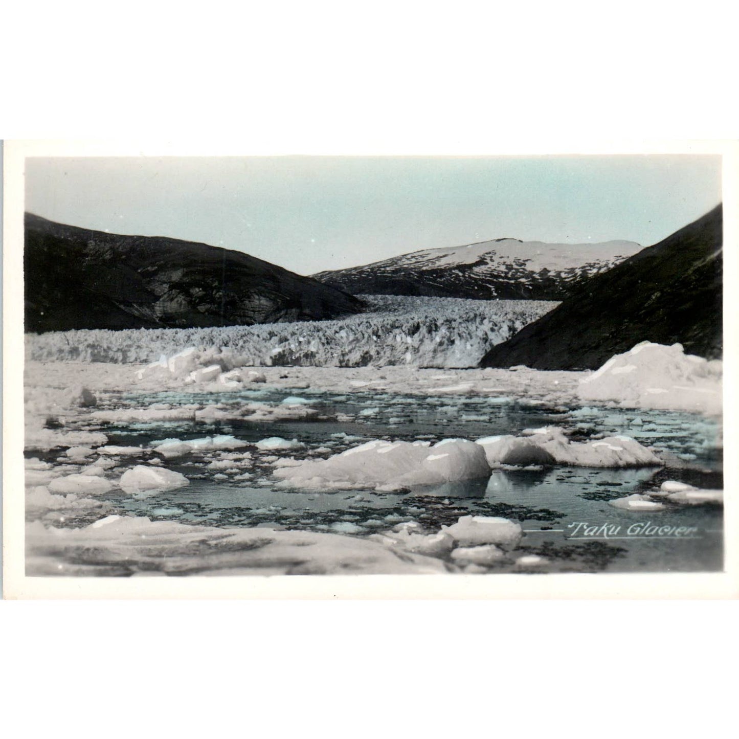 Taku Glacier Color RPPC Alaska Original Postcard TK1-30