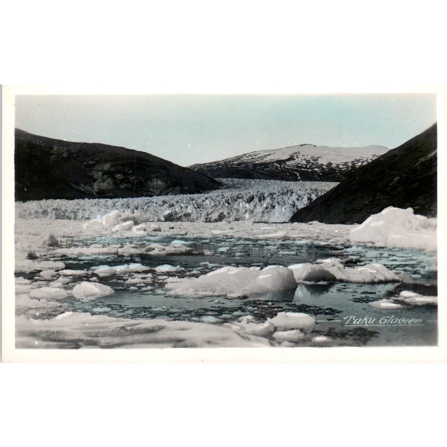Taku Glacier Color RPPC Alaska Original Postcard P2-6