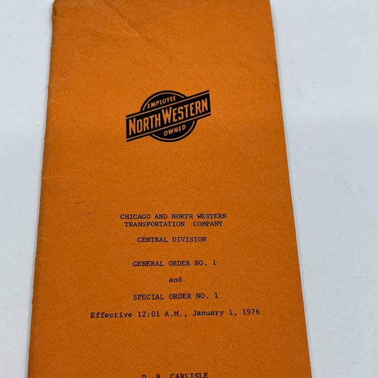 1976 Chicago & Northwestern Railroad Central Division General Order No. 1 TG6