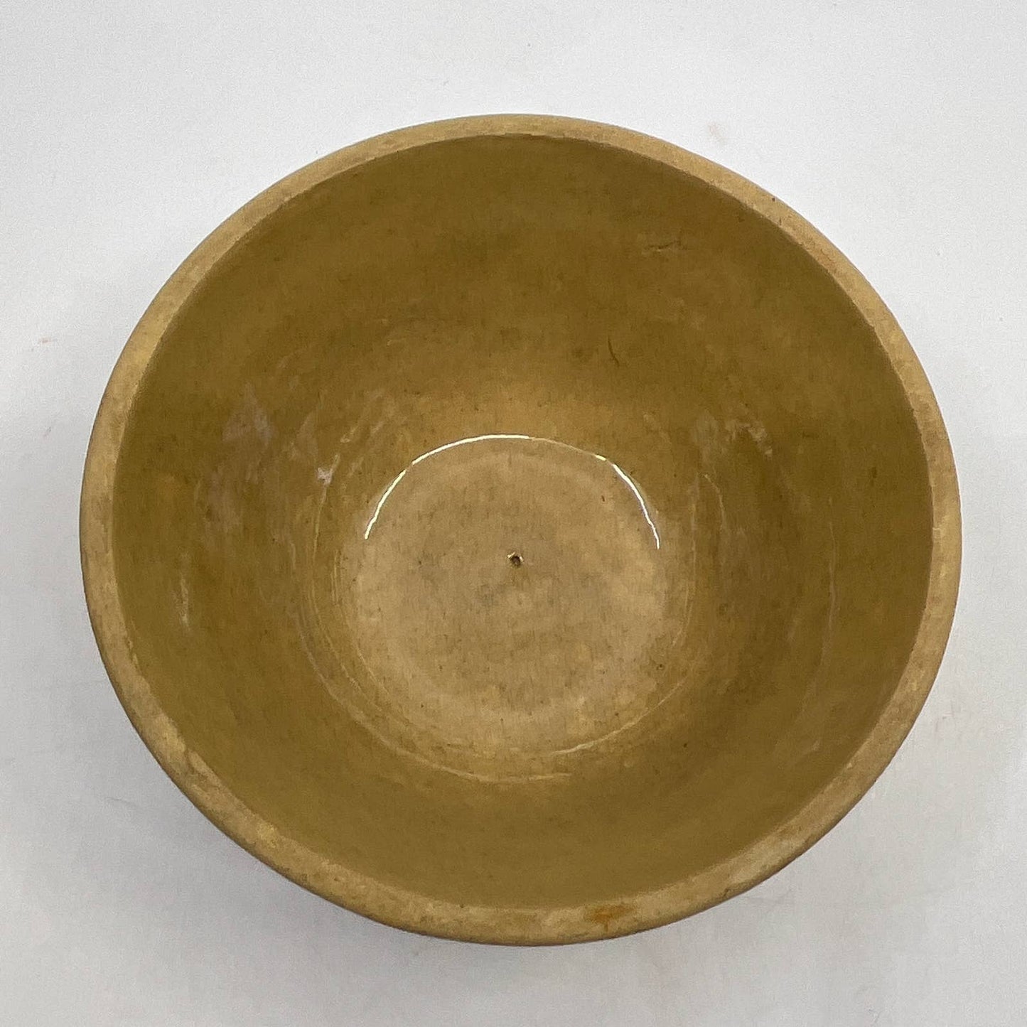 Antique HULL Pottery Blue Banded Yellow Ware Small Mixing Bowl 5" Diameter TH5
