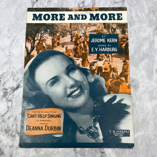 More and More Sheet Music Deanna Durbin Cant Help Singing Kern Harburg TH5