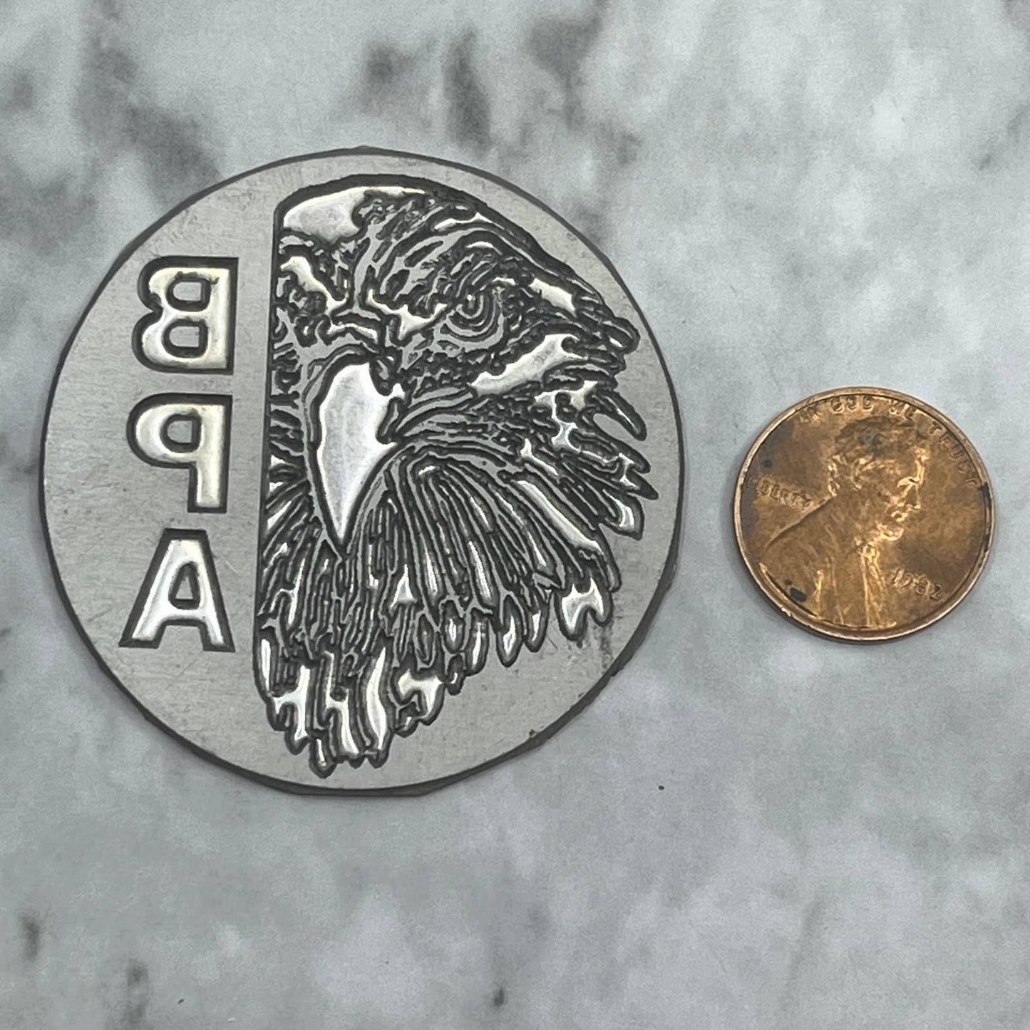 Vintage Letterpress Printers Block Plate BPA Eagle Hawk SE846