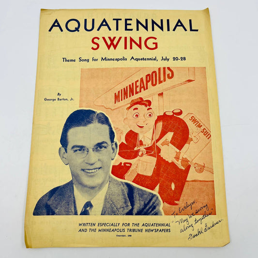 1940 Minneapolis MN Aquatennial Swing George Barton Sheet Music