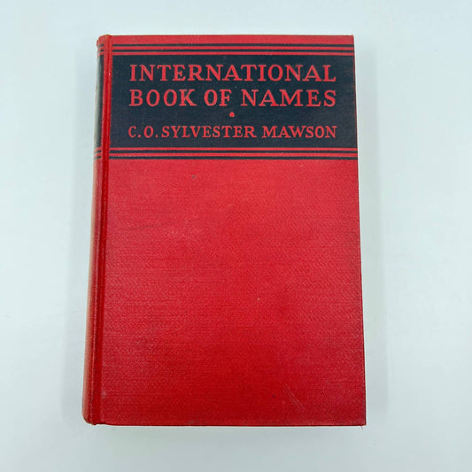 International Book Of Names Hardcover Book 1933 Sylvester Mawson TF4