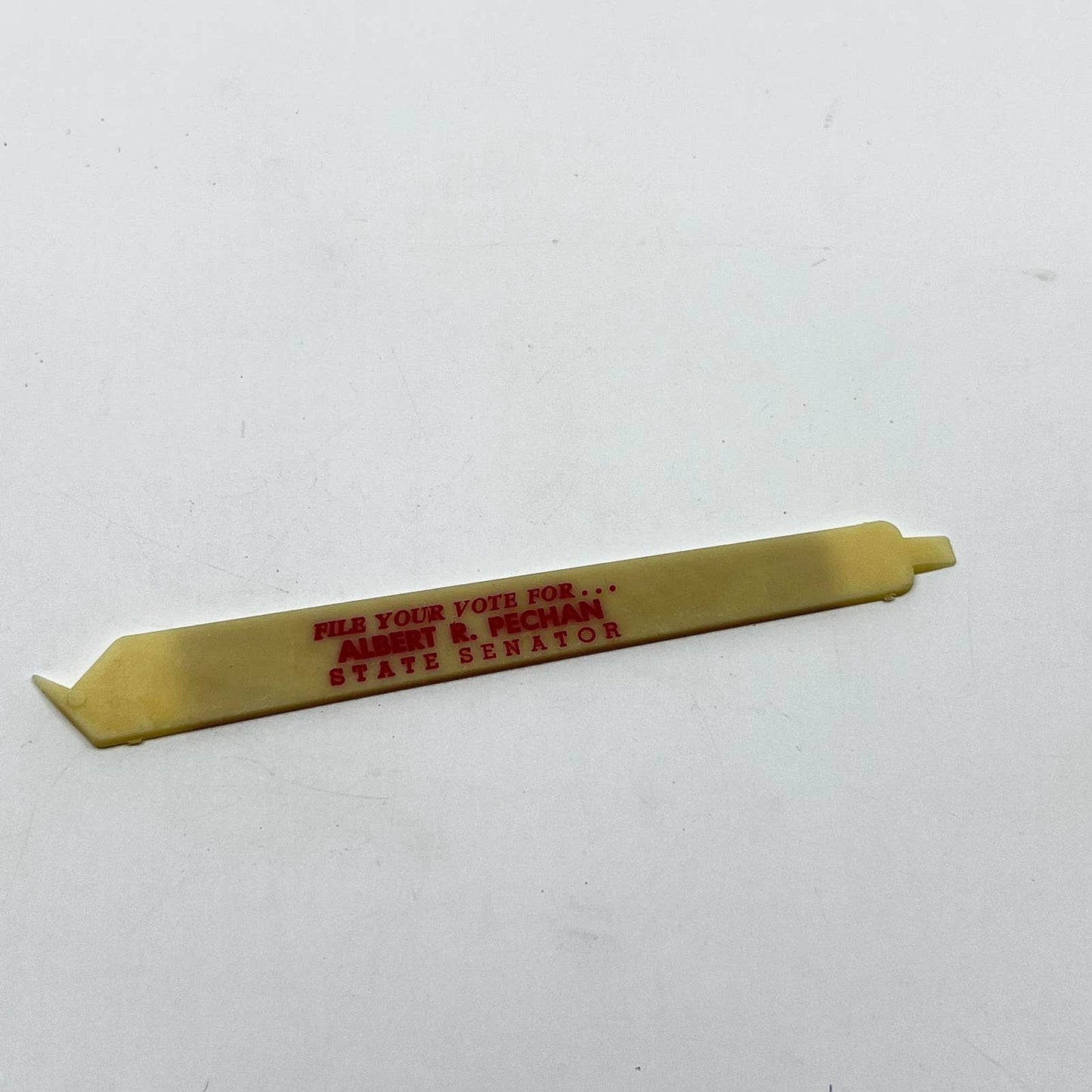 Vintage Political Advertising Nail File Albert R. Pechan State Senator SC3