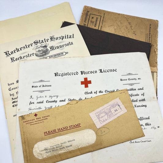 1920s-40s Nursing Ephemera Certificates Eden Valley Rochester MN Mayo Clinic TE3