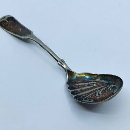 Vtg Wm A Rogers Spoon Decorated Bowl Swirl Fancy A1 Silver Plate Swoop 5.75" SD3