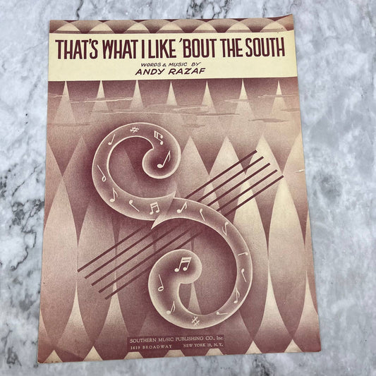 Vintage Sheet Music - That's What I Like 'Bout The South - Andy Razaf TI1
