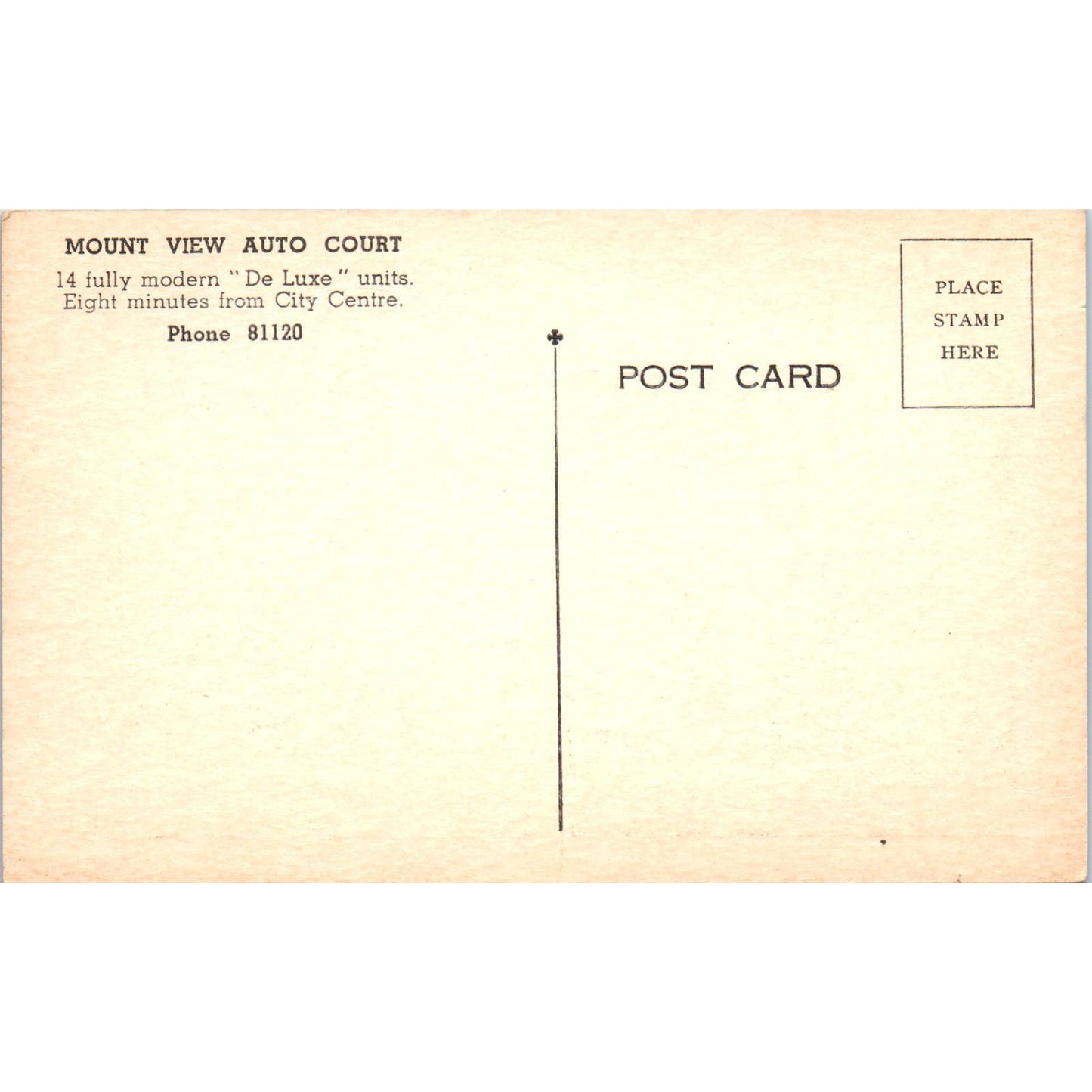 Mount View Auto Court Calgary Alberta Canada 1952 - Original Postcard TJ7-RP2