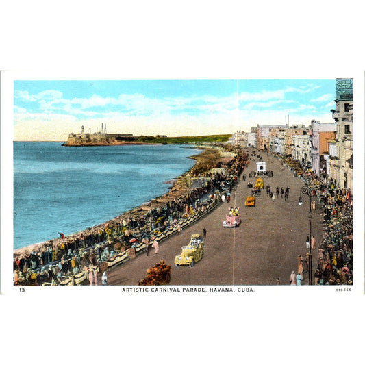 Artistic Carnival Parade Havana Cuba Original Postcard P3-1