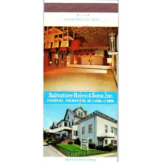 Salvatore Rocco & Sons Inc Funeral Homes Everett MA Advertising Matchbook MM9-7