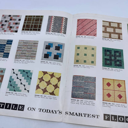 1957 MCM Kentile Floors Rubber Tile Advertising Pattern Booklet Brochure TH7