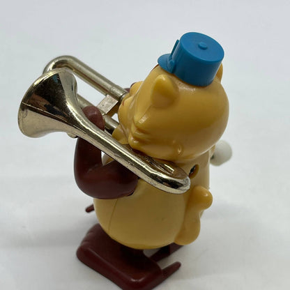 Vintage TOMY Wind Up Toy Trombone Cat Not So Grand Band WORKS TD2