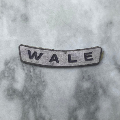 Vintage Letterpress Printers Block Plate TV Radio Call Letters WALE SE841