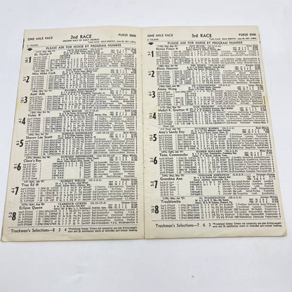 1957 Sportsman’s Park Chicago Horse Racing Form TE3