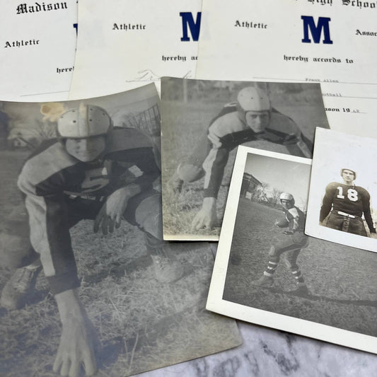 1940s Football Photos and Certificates Madison Memorial High School Maine TK2