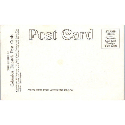 Antique Postcard Columbus Business Section From Capitol Trust Building TD9