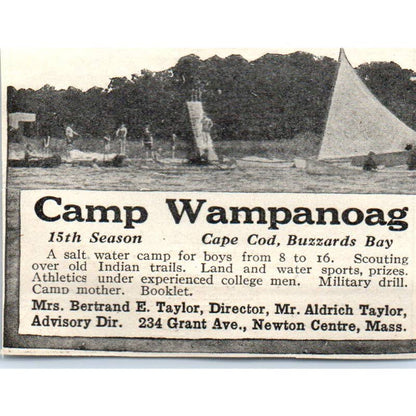 c1920 Harper's Ad- Belle Isle Military & Naval Camp W.H. Parker Portsmouth EA3-2