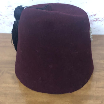 Vintage Osman Chanters Masonic Shriner Fez Hat Rhinestone Sphinx Minnesota TA9