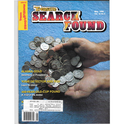 Treasure Search Found Magazine 1990 May Metal Detecting Gold Diamonds M2