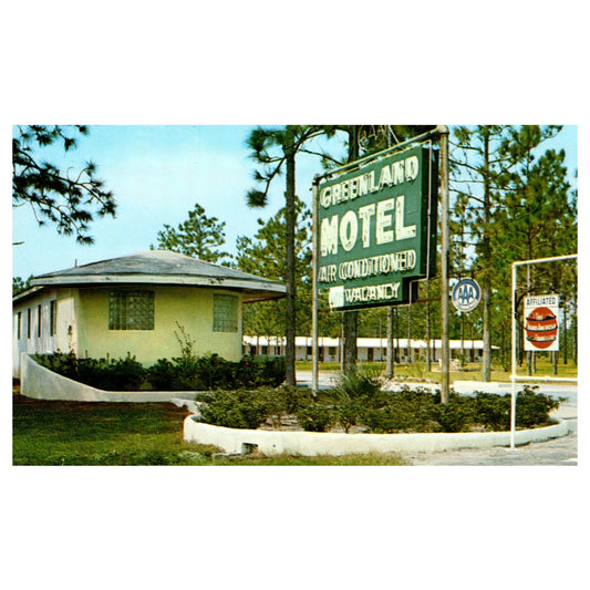 Vintage Postcard - Greenland Motel Folkston Georgia P4-6
