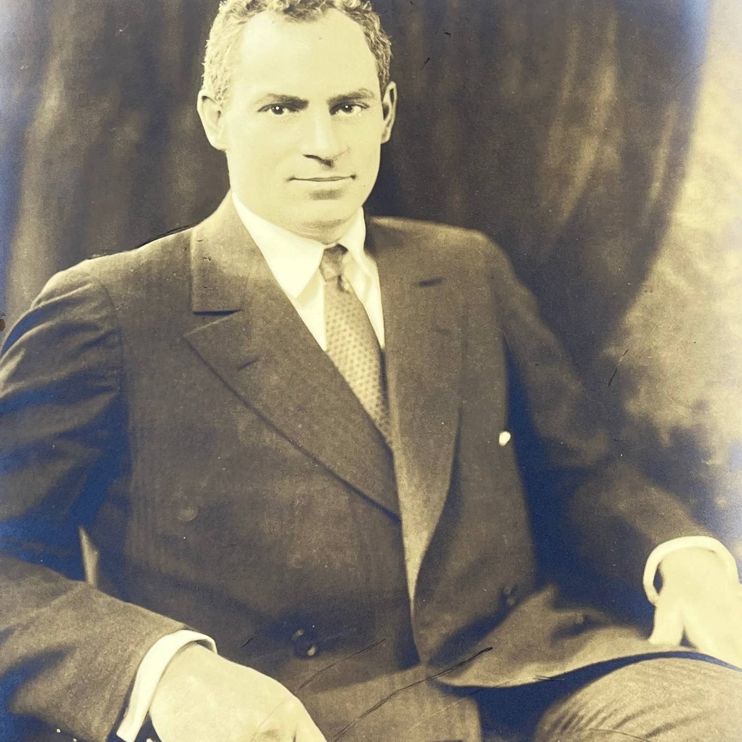 Antique Portrait Frederick Barbour Signed Blank Stoller New York 12x15 FL1