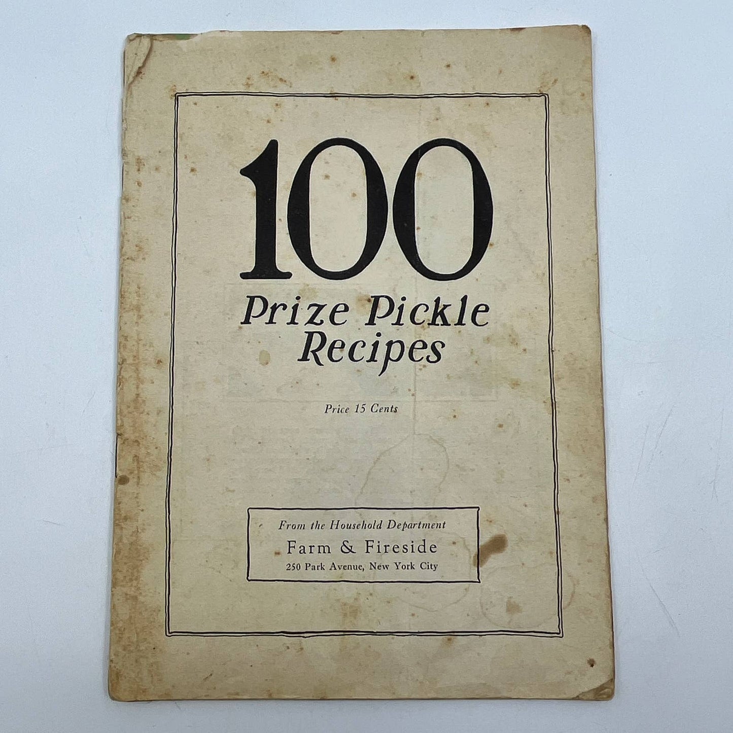 1920s Recipe Cookbook 100 Prize Pickle Recipes Farm & Fireside NY TI4
