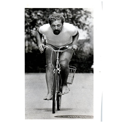 1980 Press Photo Cycling Neil Brant Rides Bike to Work Miami FL 7x10" AD3