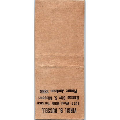 Cupples-Hesse Paper Virgil B. Russell Kansas City Advertising Matchbook SA9-M3