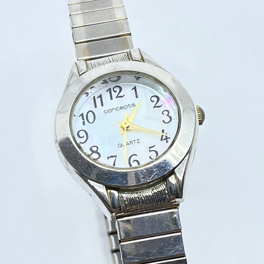Concepts Quartz Women's Watch Wristwatch Silver Tone Steel Flex Band SD5