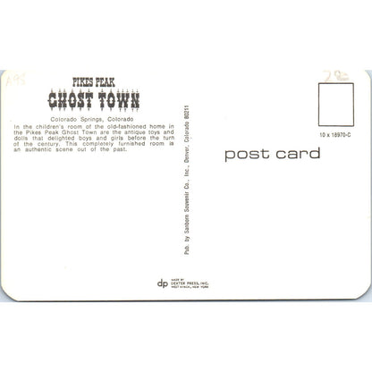 Children's Room Pikes Peak Ghost Town Colorado Springs Original Postcard PB9