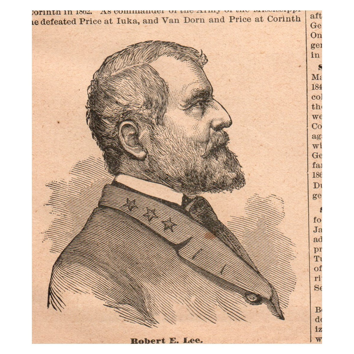 President Andrew Johnson Portrait 3x3.5" Original Engraving 1899 AK3-7