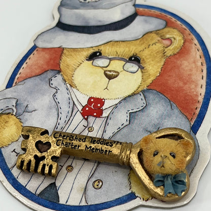 Cherished Teddies Club Member 1994 Enesco Darling Resin 1.5” Pin NEW On Card SA6