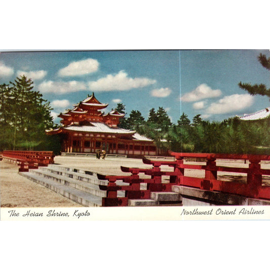 The Heian Shrine Kyoto Northwest Orient Airlines Original Postcard P1-15