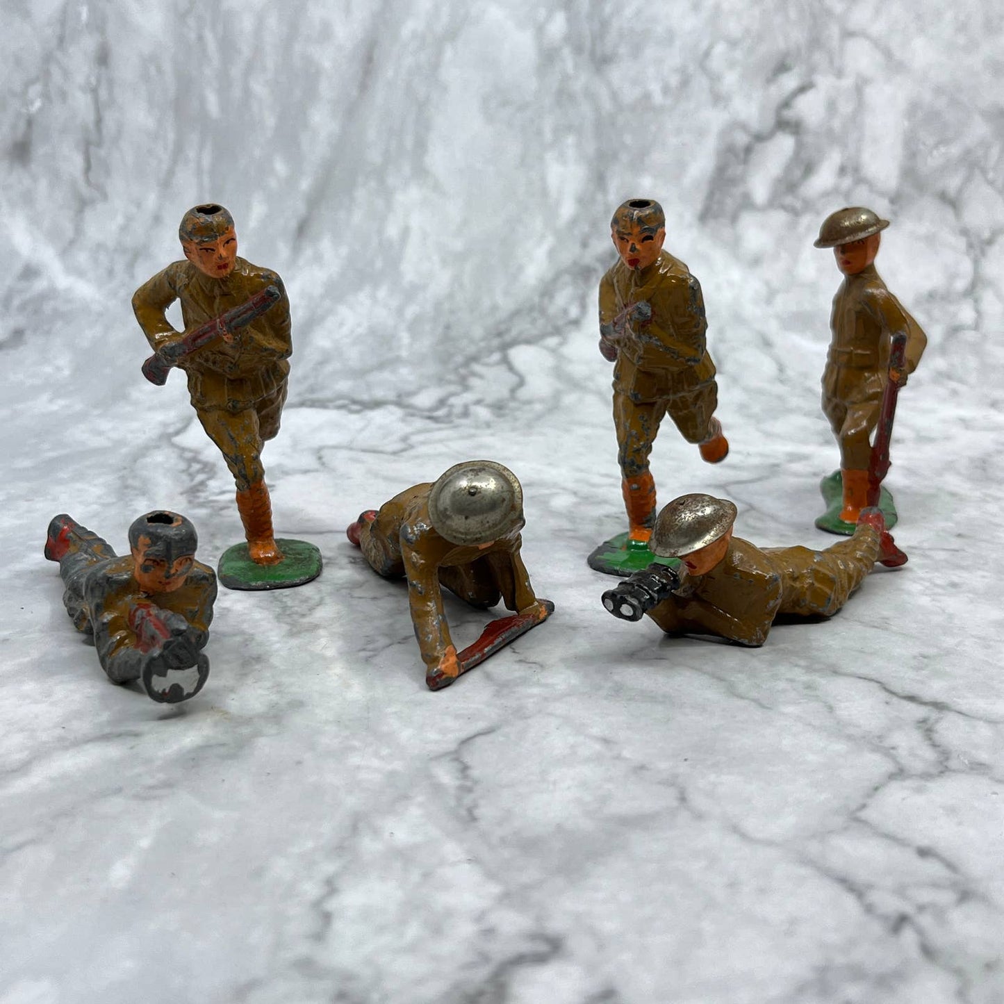 Manoil Barclay WWI Lead Toy Soldier Lot of 6 TJ1