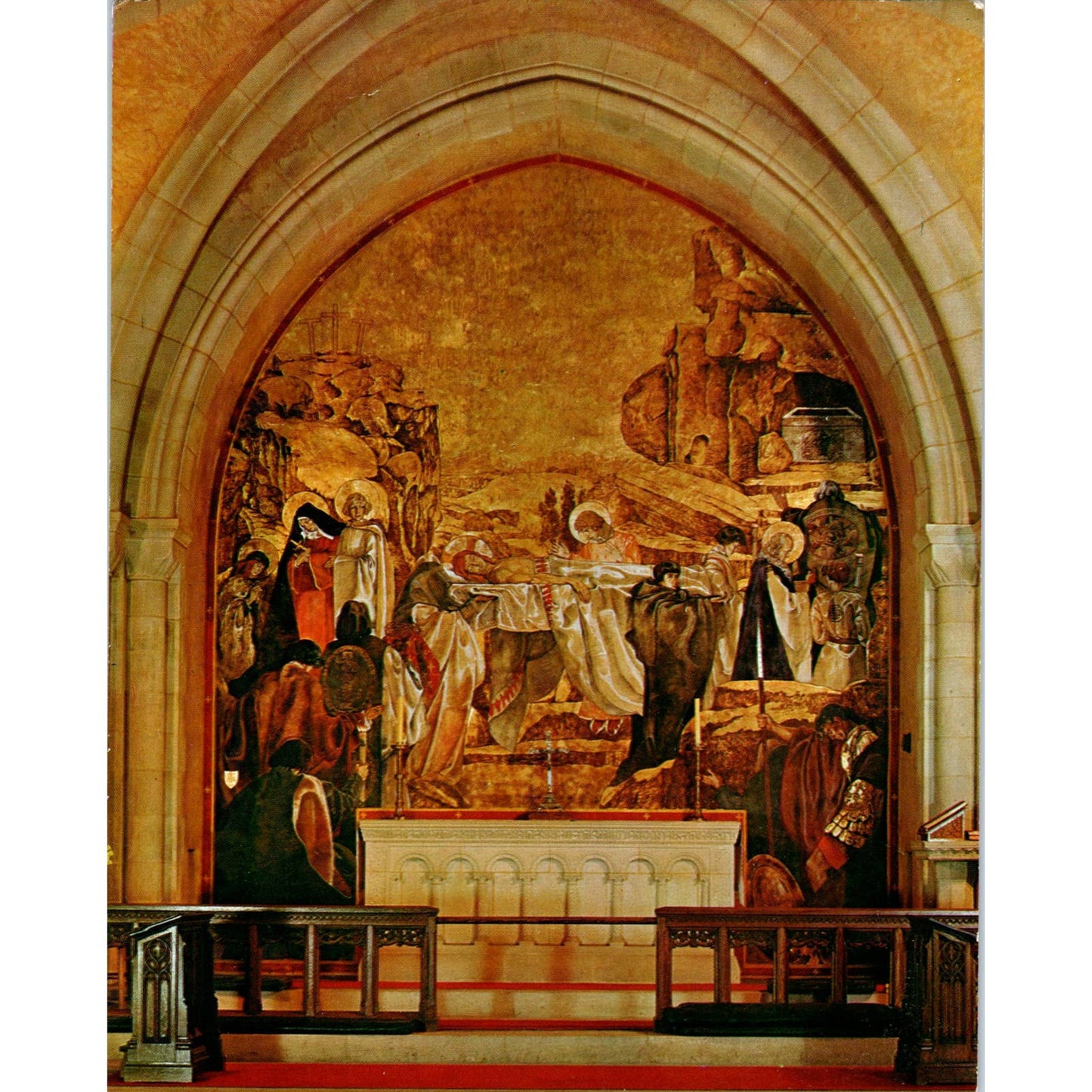 Vintage Large Postcard Washington Cathedral Mt. Saint Alban Washington DC EA3