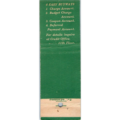 L. Bamberger & Co Store Advertising Matchbook Cover MM9-9