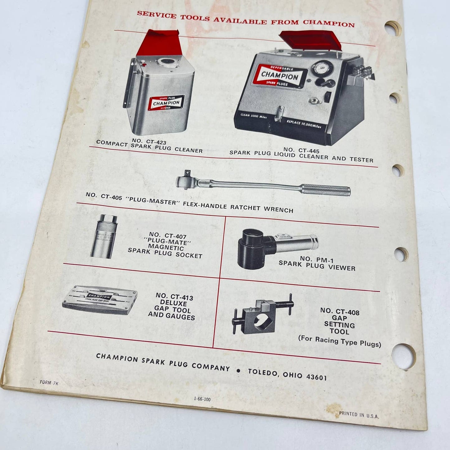 1966 Champion Spark Plugs Automotive Service Manual TF9