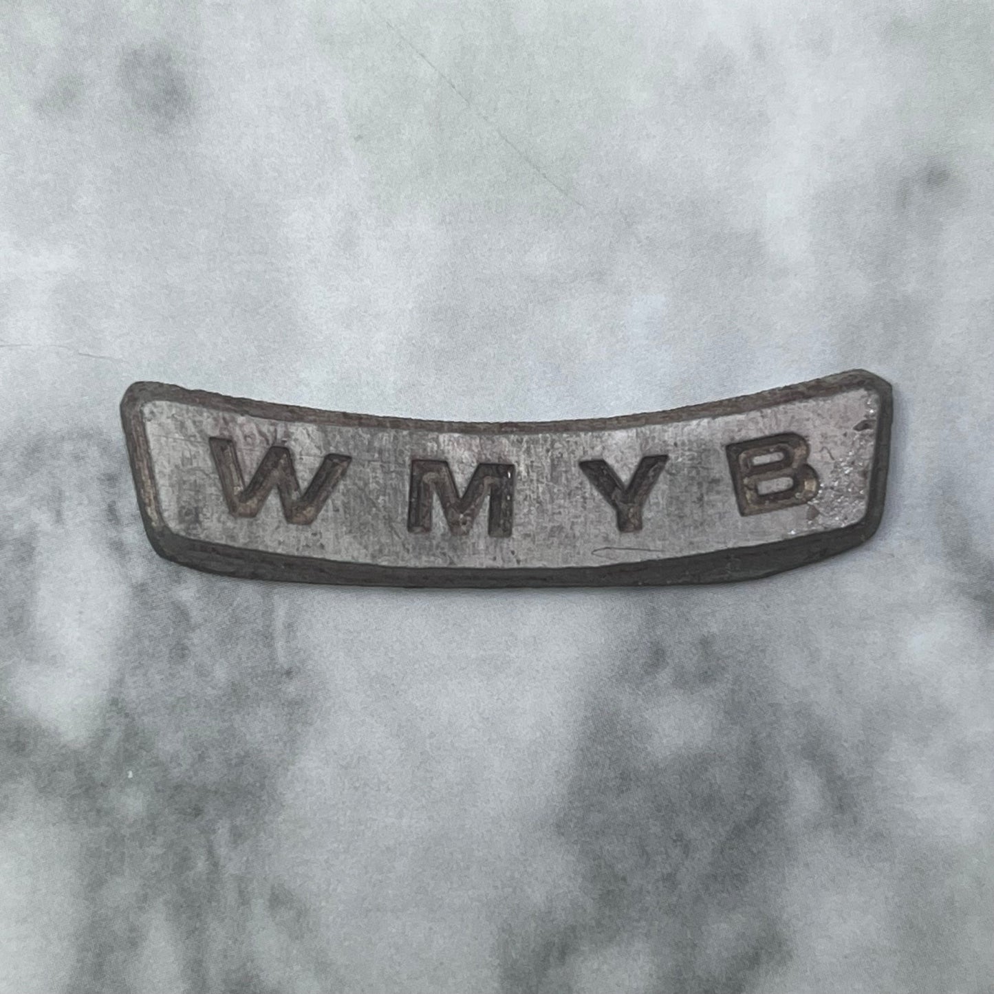 Vintage Letterpress Printers Block Plate TV Radio Call Letters WMYB SE841