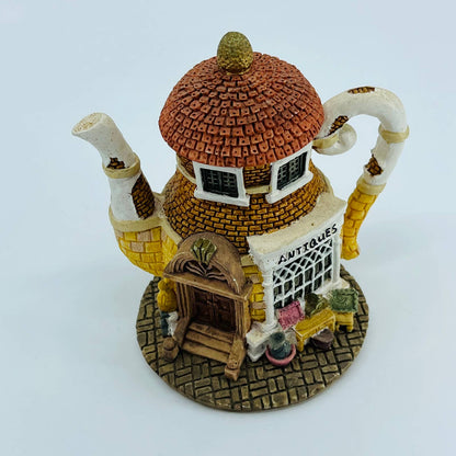 Vintage Hometown Teapot Cottages ANTIQUES STORE 5 1/2" TB8
