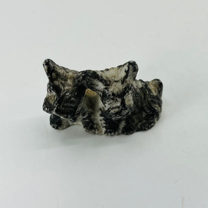 Antique Scottish Terrier Scotty Dog Hand Painted Porcelain 2” SB2