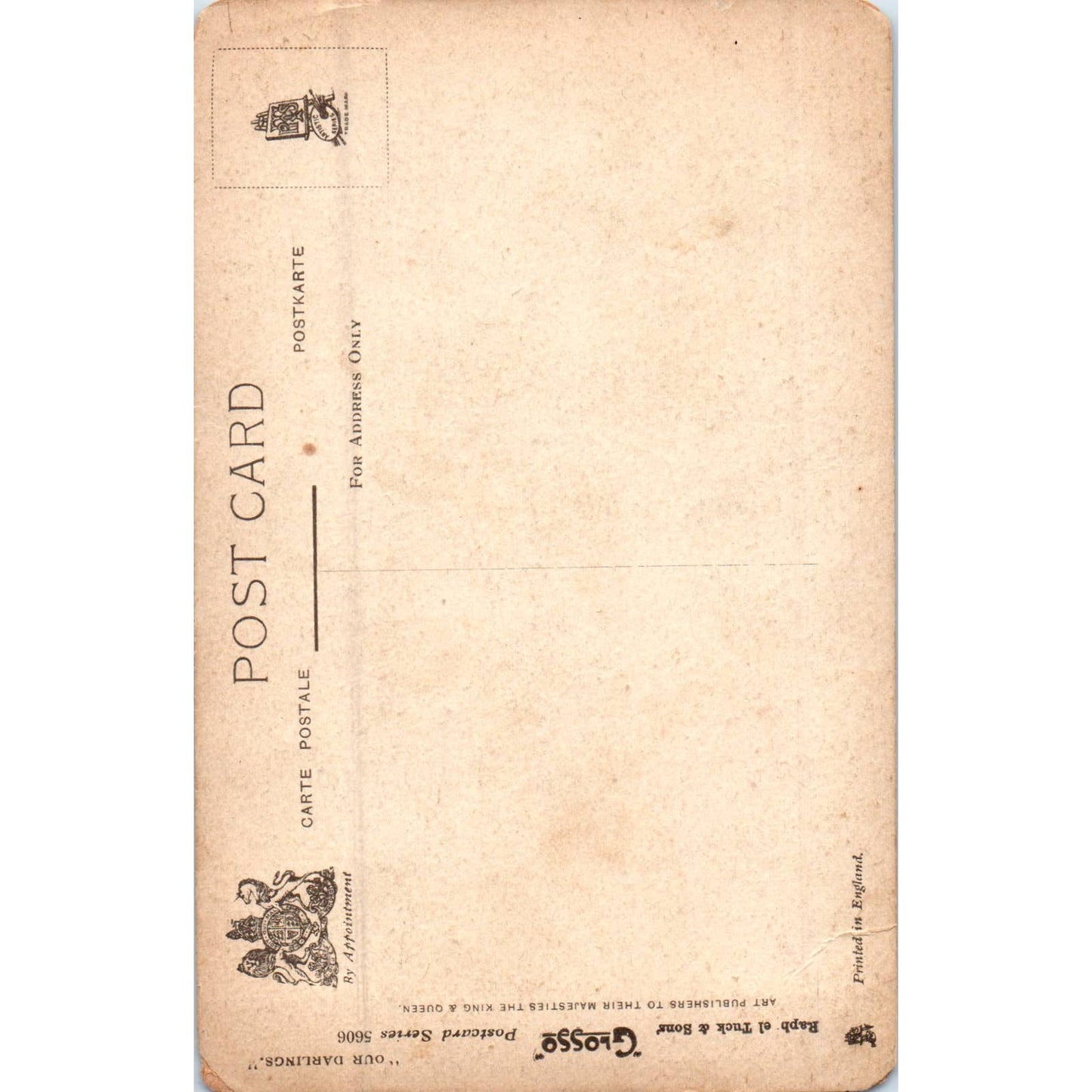 Glosse Series Cute Little Girl c1905 Raphael Tuck Original Postcard TK1-P17
