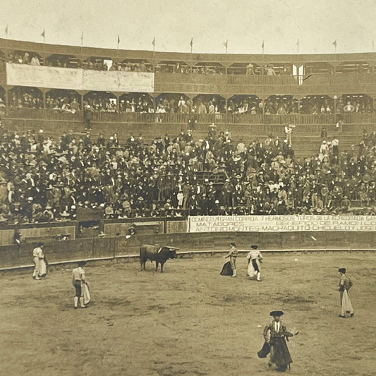 1903 Original Photo Bullfighting Bullfight At Plaza de Toros Mexico City AC7-5