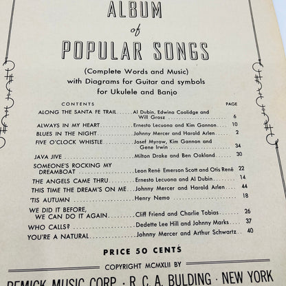 1940 Rainbow Album of Popular Songs Book 2 We Did it Before Sheet Music V37-4