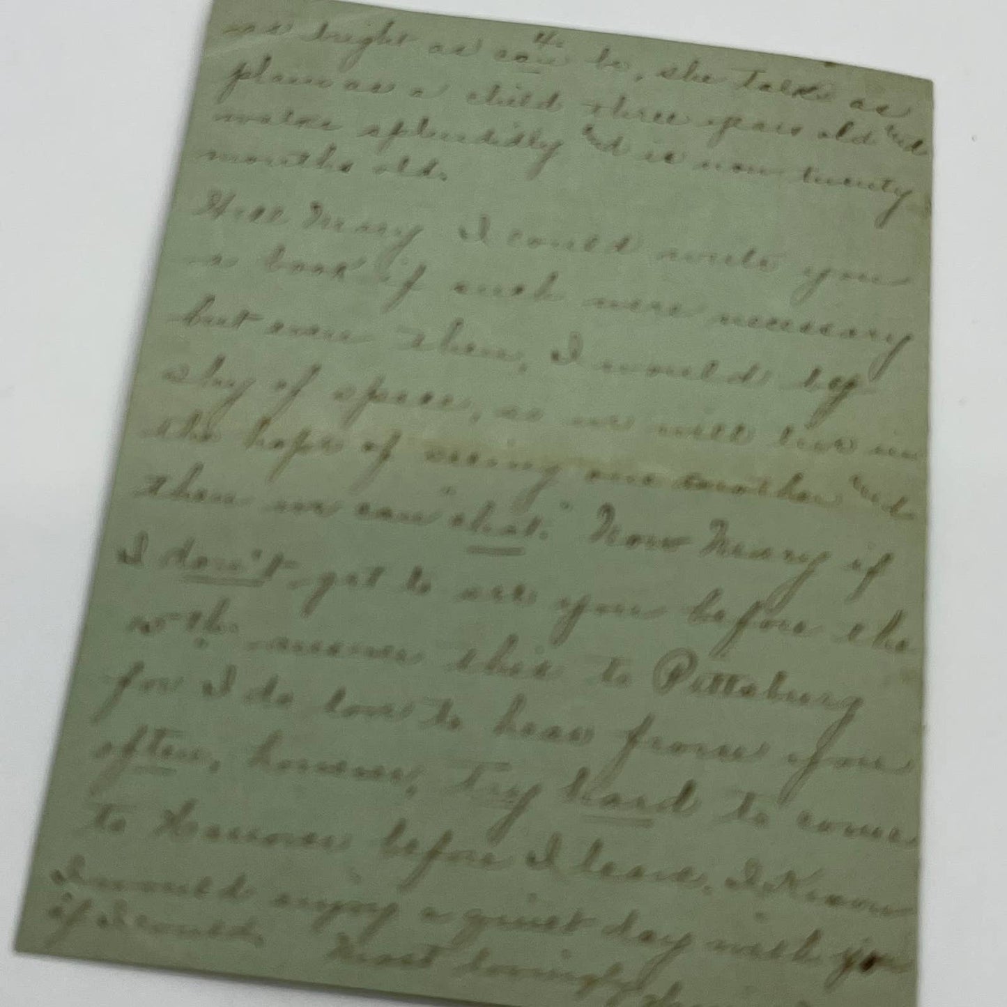 1905 Handwritten Letter from Harriet Morgan Hanover PA AA6